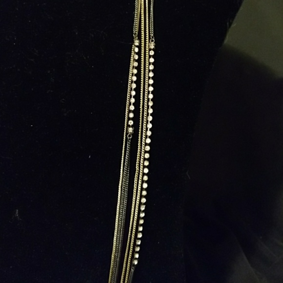 19" black and gold chain with Crystals - Picture 2 of 3